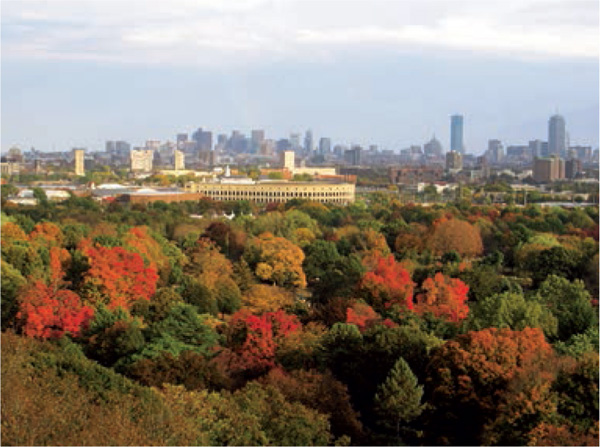 Boston-spirit-View-atop-tower-Mount-Auburn-Cemetery-Cambridge-foreground