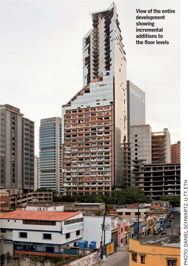Venezuela--Affordability-through-Public-participation-View-development-showing-incremental-additions-floor-levels