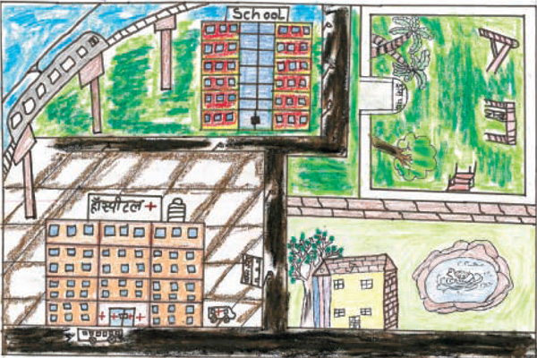 Building-Smart-Heritage-‘The-City-We-Need’-Children’s-Camp-art-entry-NIUA-Hamara-Bachapan-Campaign