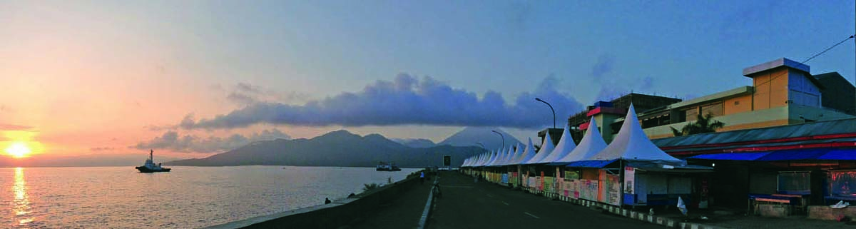 Under-Volcano-Sunrise-reclaimed-new-commercial-Ternate-east-coast-Kelurahan-Gamalama