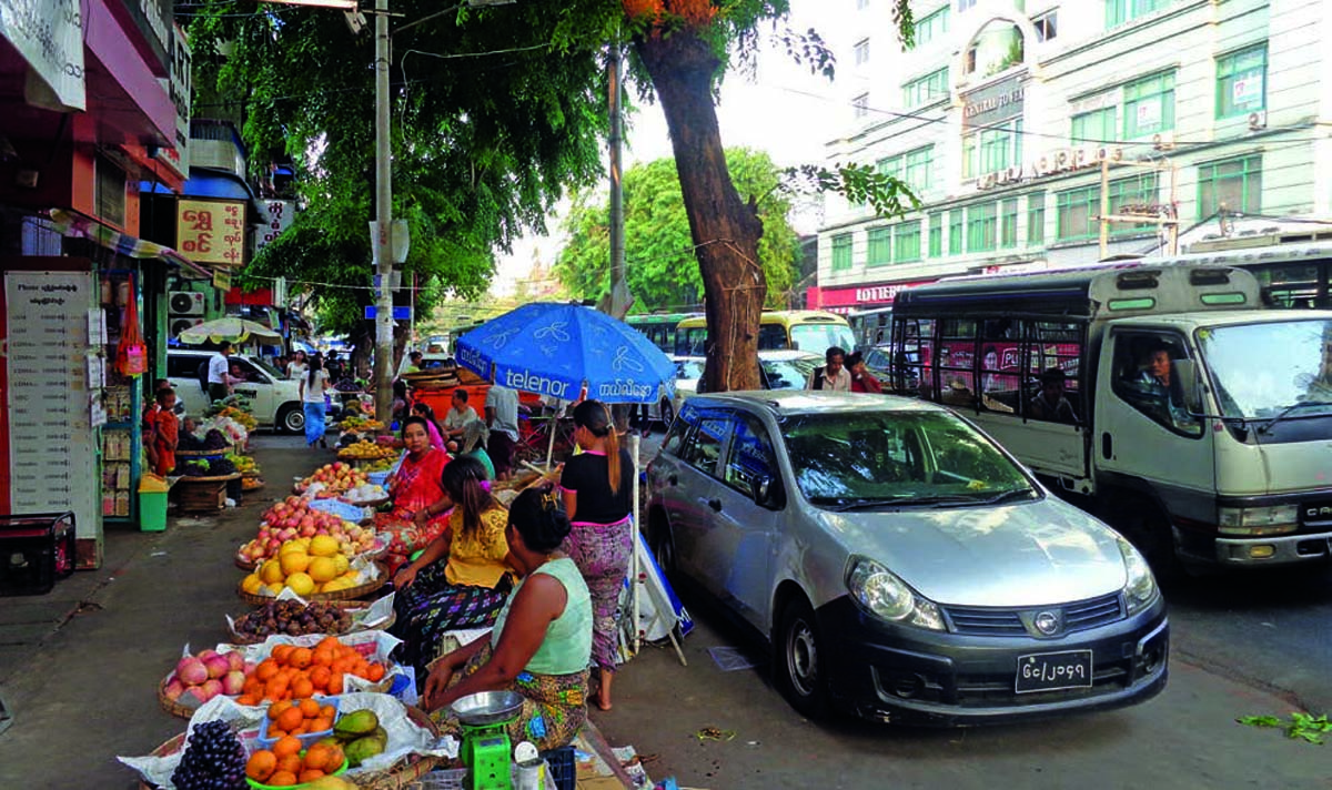 YANGOON-Democratic-Development-Planned-Urban-Transformation-typical-street-city-centre