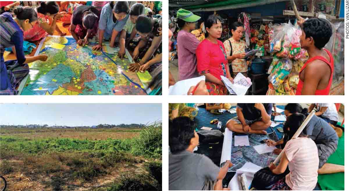 Empowering-Migrant-Communities-Hlaing-Tar-Yar-Township-Mapping-vacant-land-Household-survey-Community-workshop-architects-Land-purchased-project