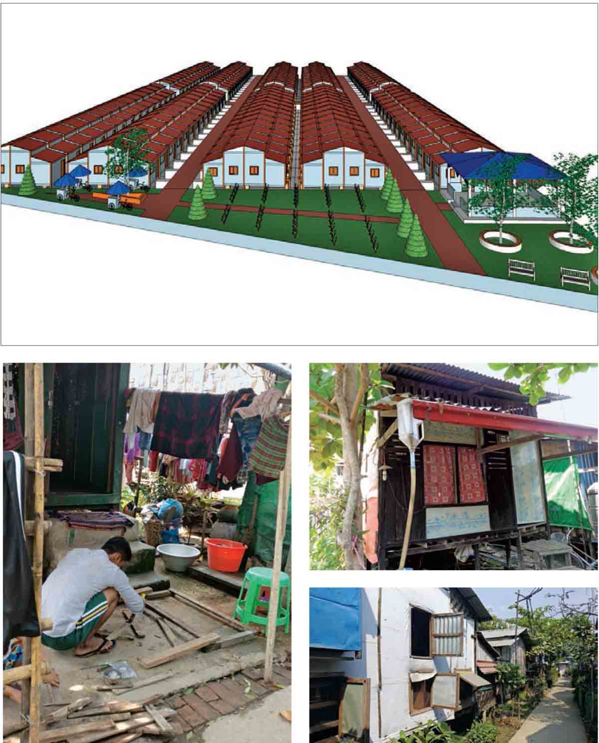 Empowering-Migrant-Communities-North-Okkalapa-project-Community’s-layout-drawn-architects-Water-harvesting-Windows-floor-level-Carpenter