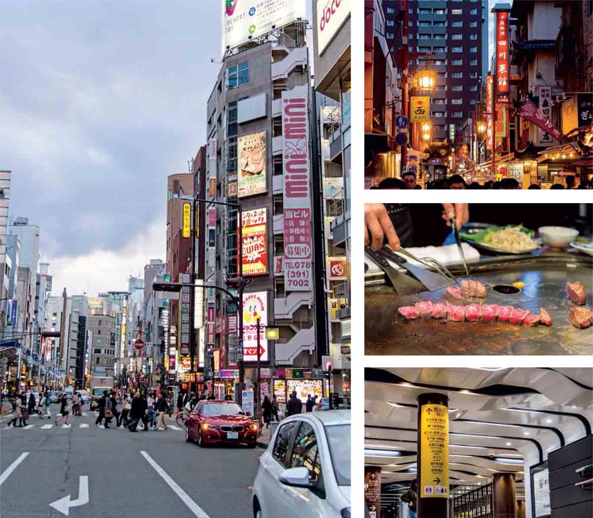 KOBE-Homogeneous-All-embracing-Sannomiya-downtown-China-Town-Food-being-prepared-station-multilingual-sign