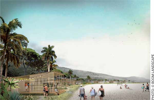 Public Spaces-Sea Change-Impression-pavillions beach-gardens Jalë Boulevard