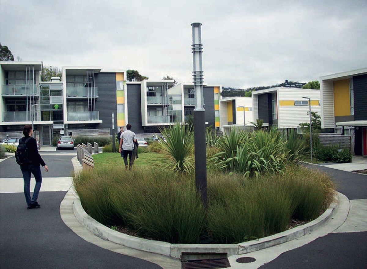 Planning-Designing-Multi-services-Green-Infrastructure-Example-rain-garden-new-development-Wellington-New-Zealand