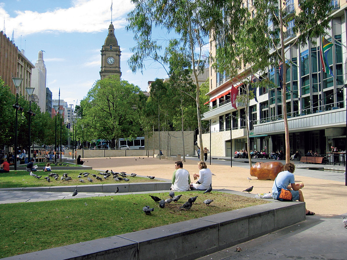 Workshopping-Public-Spaces-Melbourne-City-Square-mark-2-2011-privatised-eastern-edge-reduced-space-underground-station-2023-reduced-entrance