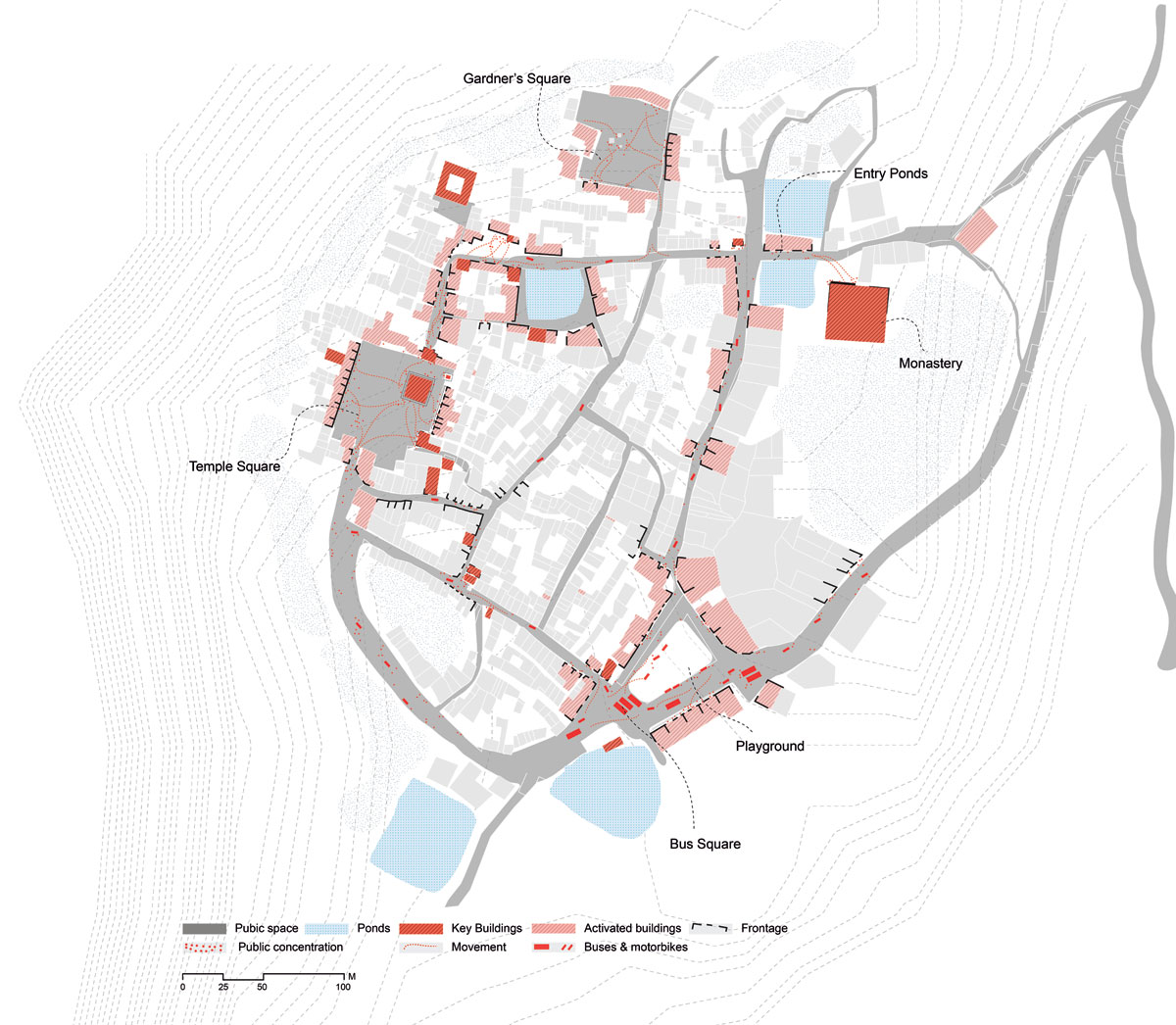 Designed-Disaster-Activity-Map-intensity-public-space-Bungamati-1968-Danish-Student-Architects