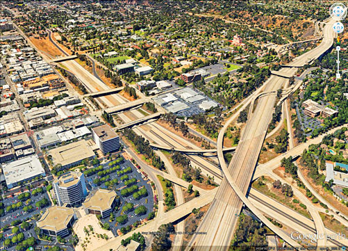 Reconnecting-Pasadena-CPP-rendering-before-after–view-looking-southwest-transformation-freeway-stub-boulevard-development