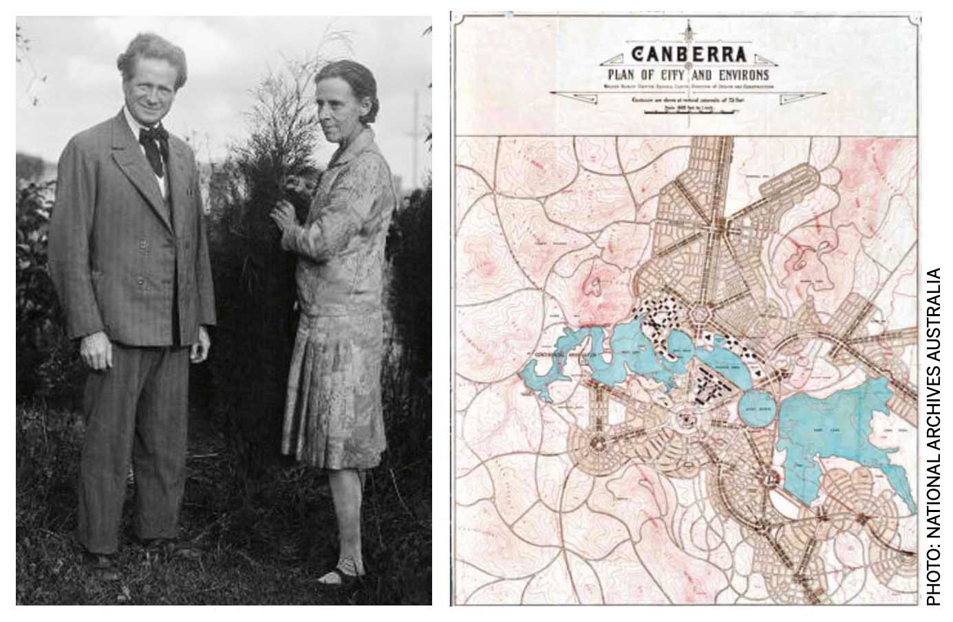 canberra-capital-city-bush-walter-burley-griffin-wife-marion-mahoney-prepared-stunning-set-drawings-competition-burley-griffin-plan-proposed-formal-triangle-axes-between-three-hills-molongolo-river-valley-being-dammed-create-lake