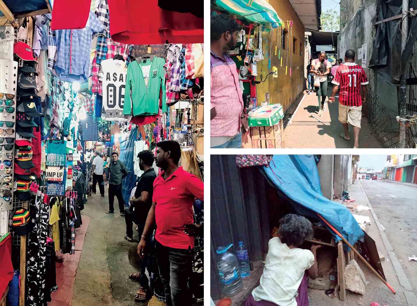 gendered-production-spaces-pettah-one-cross-streets-friday-morning-bogaha-handiya-inside-fose-market-man-staring-woman-walking-through-narrow-alleyway-small-shelter-set-up-near-store-front