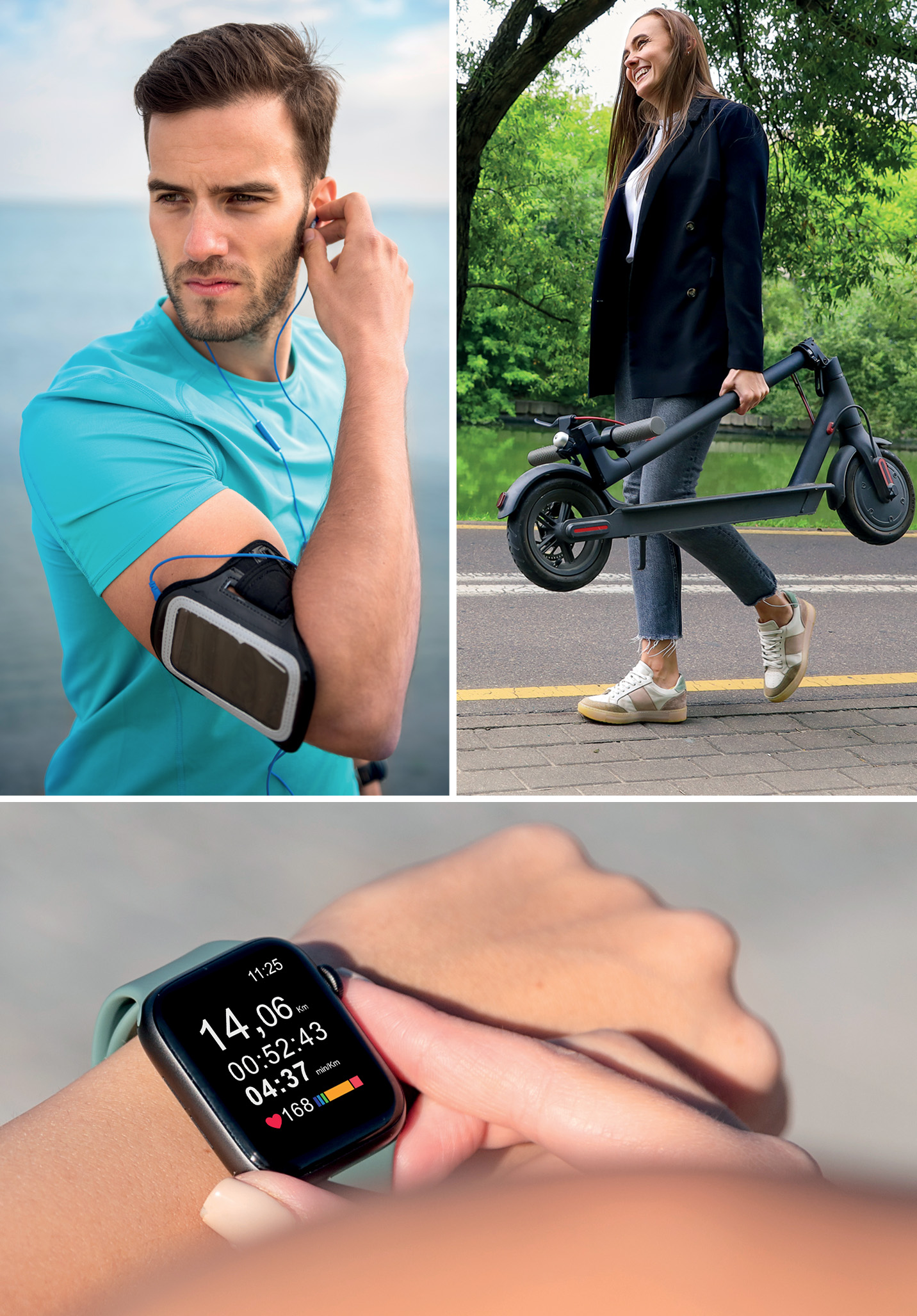 the-advanced-technologies-smartwatch-slow-mobility-smartphone-with-multiple-functions-segway-faster-mobility